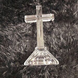 Imperial Estate Crystal Cross / Crucifix 24% Lead Crystal 8"